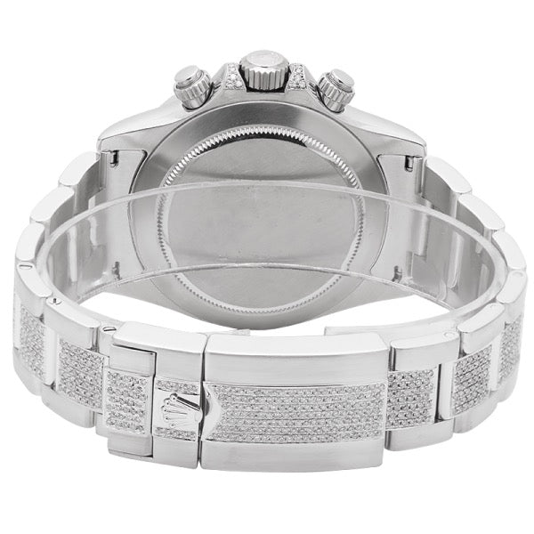 Rolex Cosmograph Daytona in Steel Diamond Set with Rainbow Diamond Bezel 116520