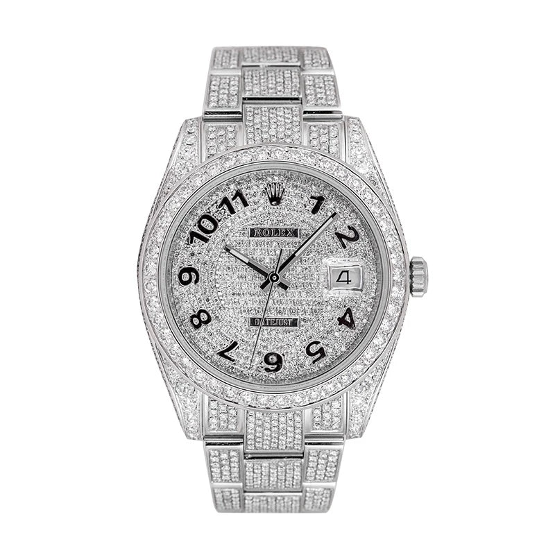 شراء ساعة رولكس ديت جست II المصنوعة من الفولاذ المقاوم للصدأ 116300 والمرصعة بالألماس حسب الطلب