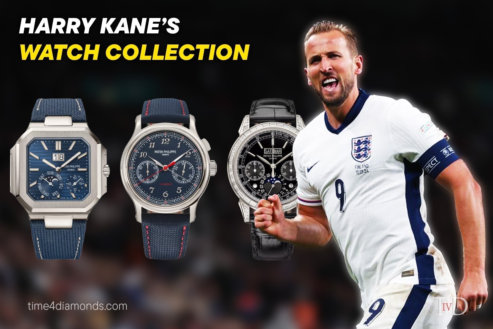Watches Worn by England Captain & All-Time Top Goalscorer Harry Kane