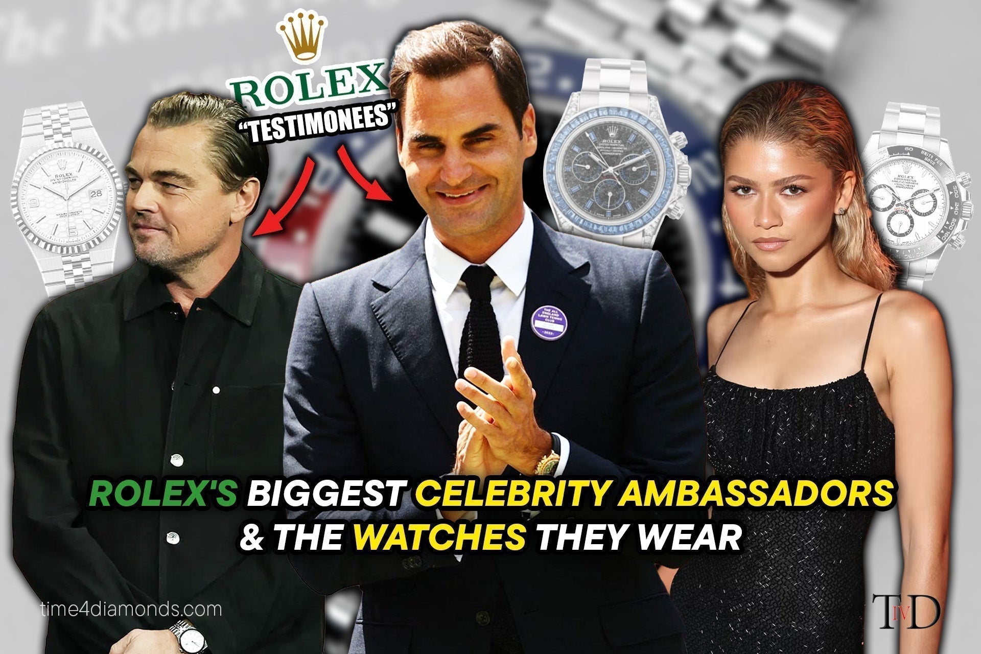 Rolex's Biggest Celebrity Ambassadors & the Watches they Wear.