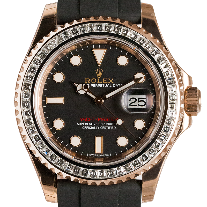 Rolex Yacht-Master 40mm Everose Gold 116655 Diamond Bezel