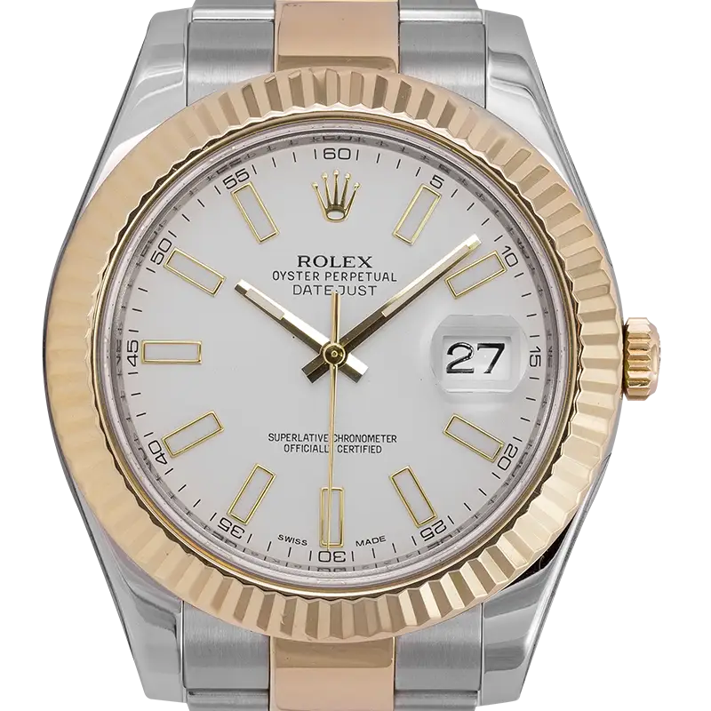 Rolex Datejust II Steel and Yellow Gold White Dial 116333
