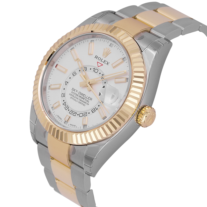 Rolex Sky-Dweller Steel & Yellow Gold White/Index Markers Dial 326933