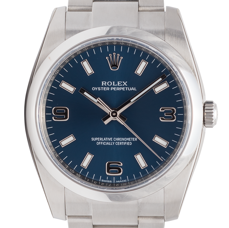 Rolex Oyster Perpetual 34 Steel Blue Dial Oyster 114200