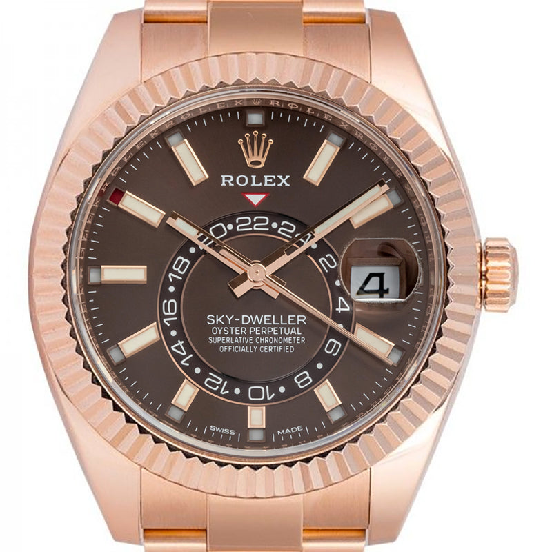 Rolex Sky-Dweller Rose Gold Chocolate Dial 326935