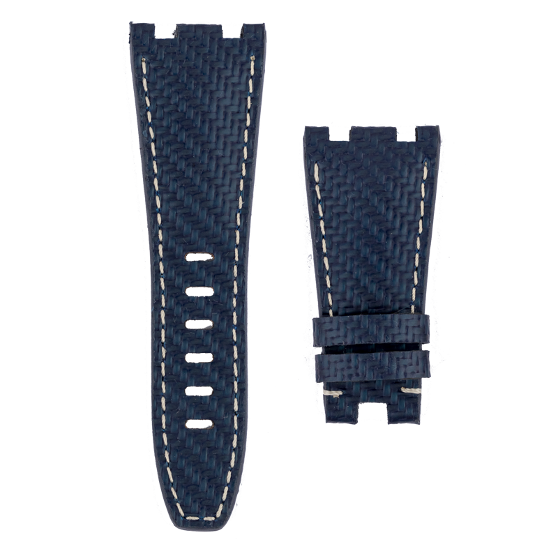 100% Genuine Blue Carbon Fiber Custom Strap For Audemars Piguet Royal Oak Offshore 42mm