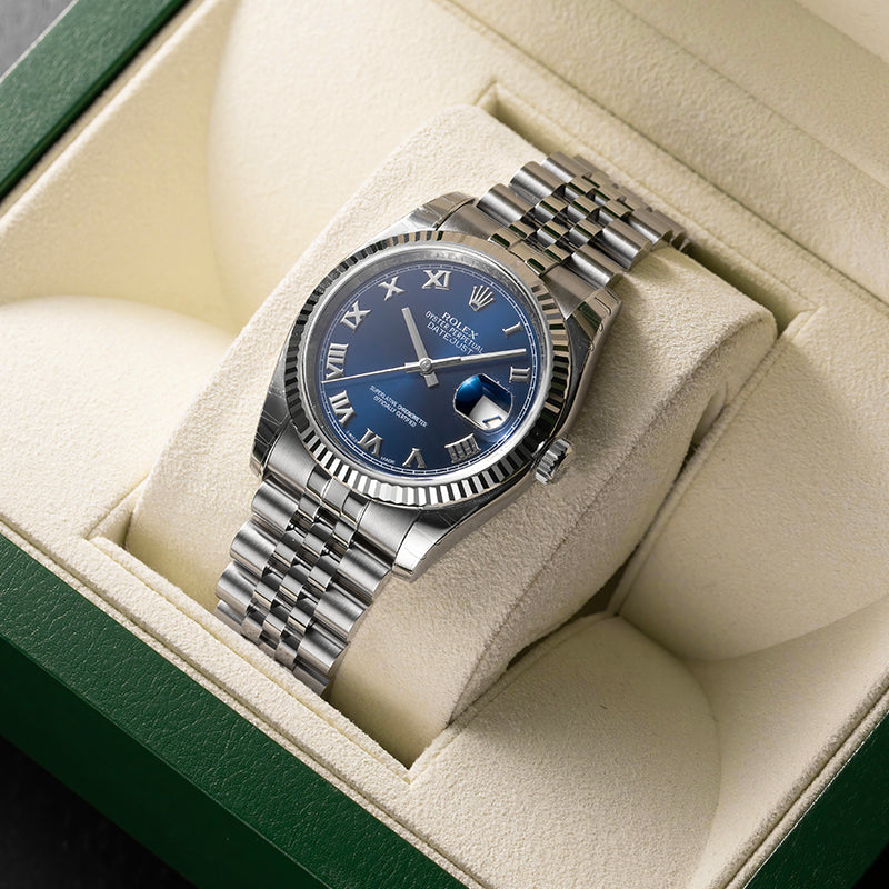 Rolex DateJust 36mm Stainless Steel Blue Dial Jubilee 116234