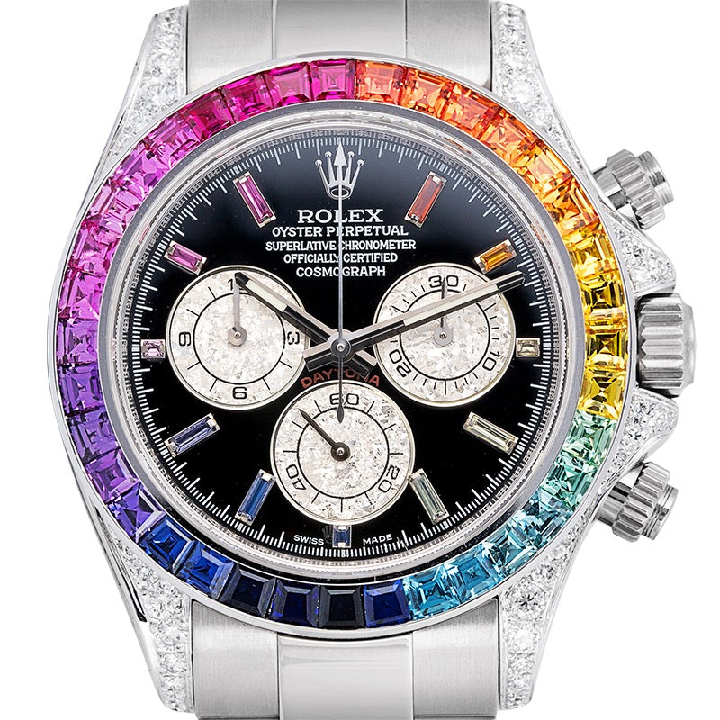 Custom Diamond Set Rainbow Rolex Daytona 116520