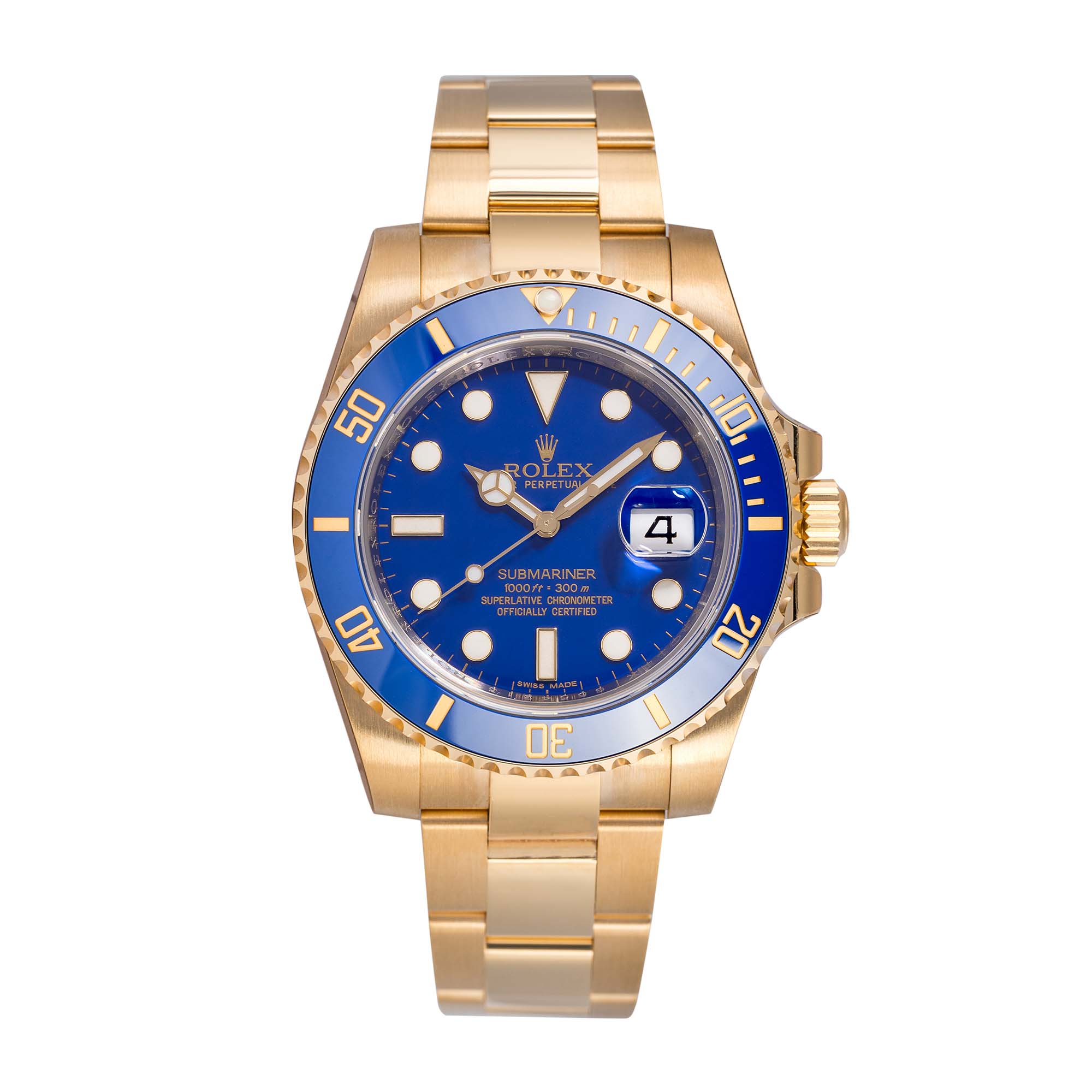 Rolex Submariner Date 18ct Yellow Gold with Blue Dial 116618LB