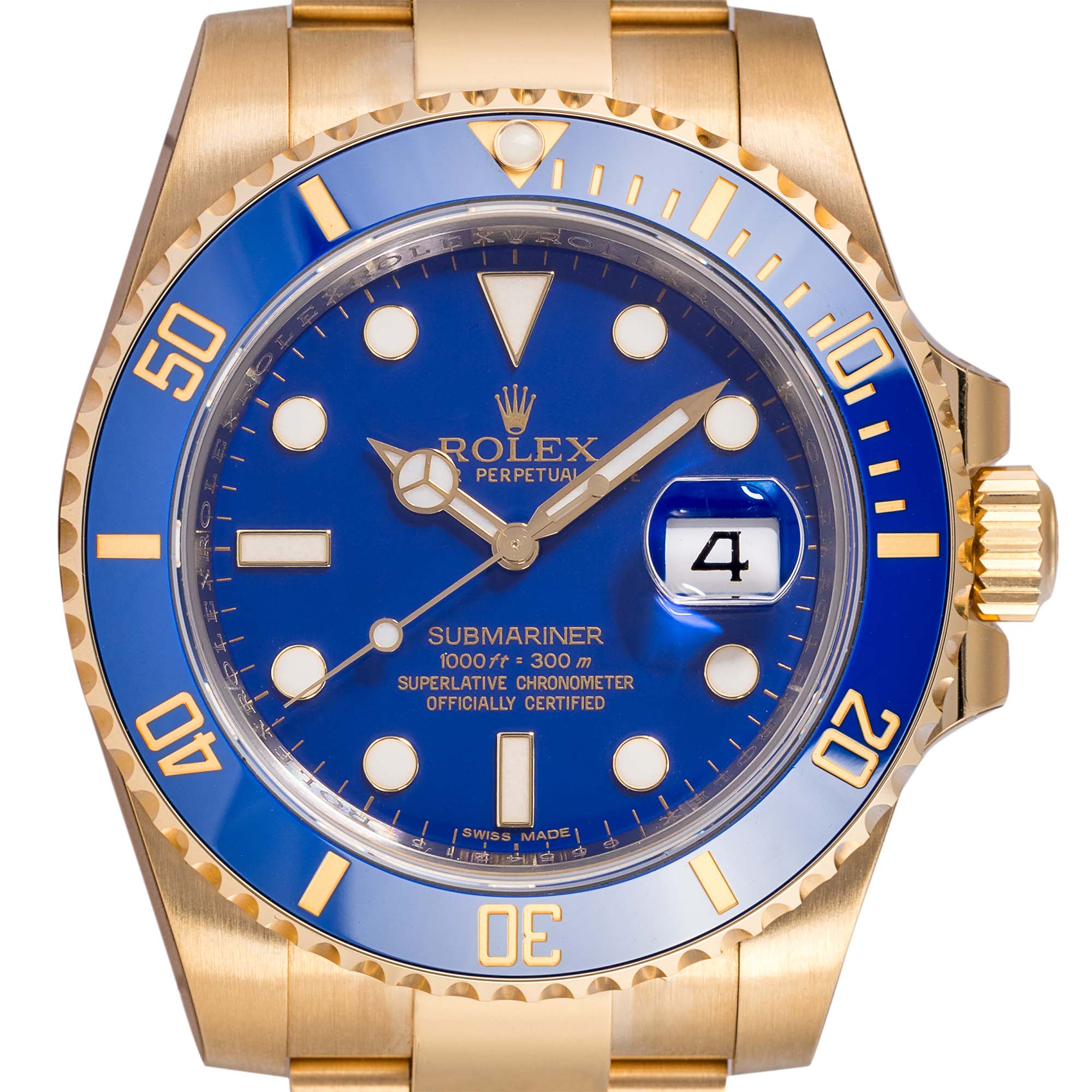 Rolex Submariner Date 18ct Yellow Gold with Blue Dial 116618LB