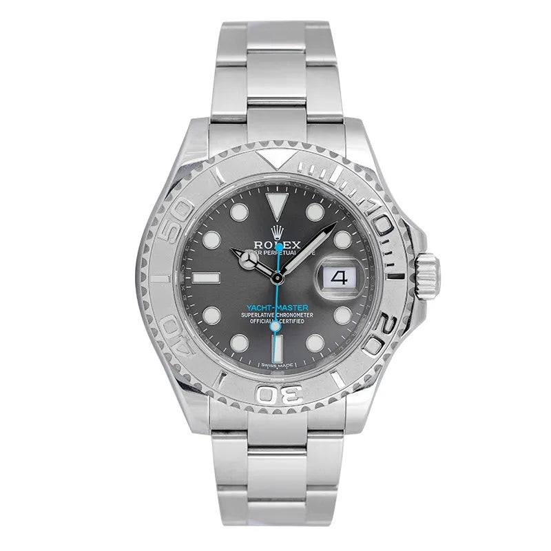 Full view of Rolex Yacht-Master 40 Steel and Platinum Dark Rhodium 116622
