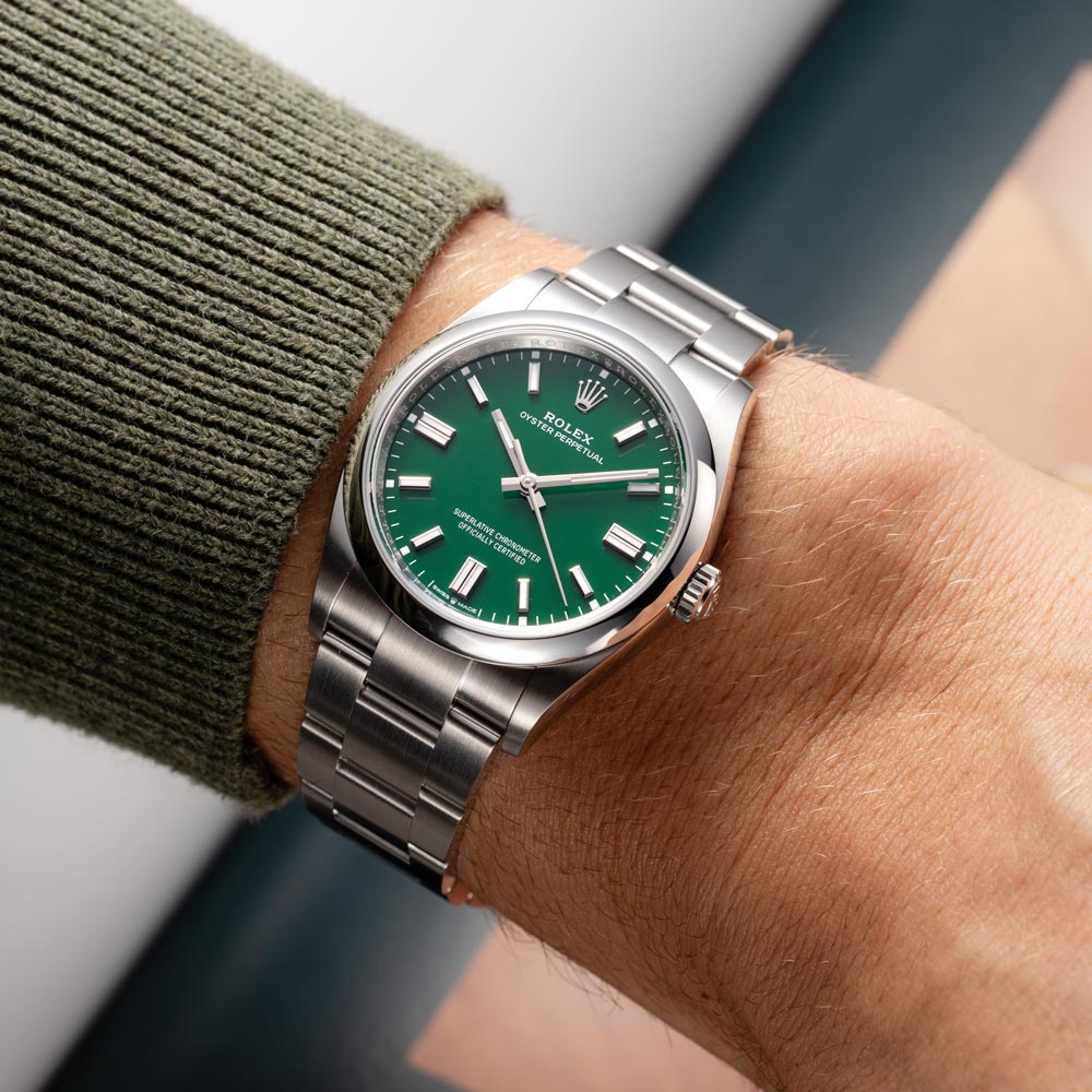 Rolex Oyster Perpetual 36 Green Dial 126000 Watch