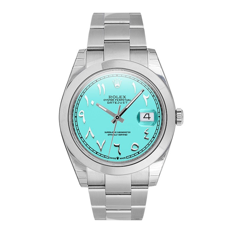 Rolex Datejust II 126300 Steel with Custom Tiffany Blue Arabic Dial