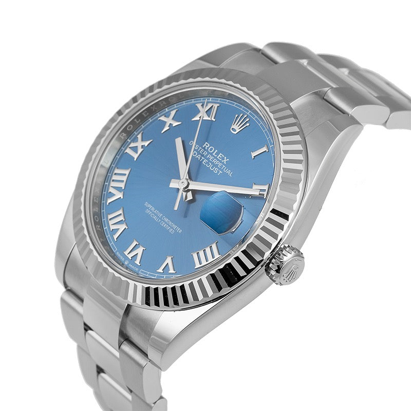 Rolex Datejust 41 Blue/Roman Dial Oyster 126334