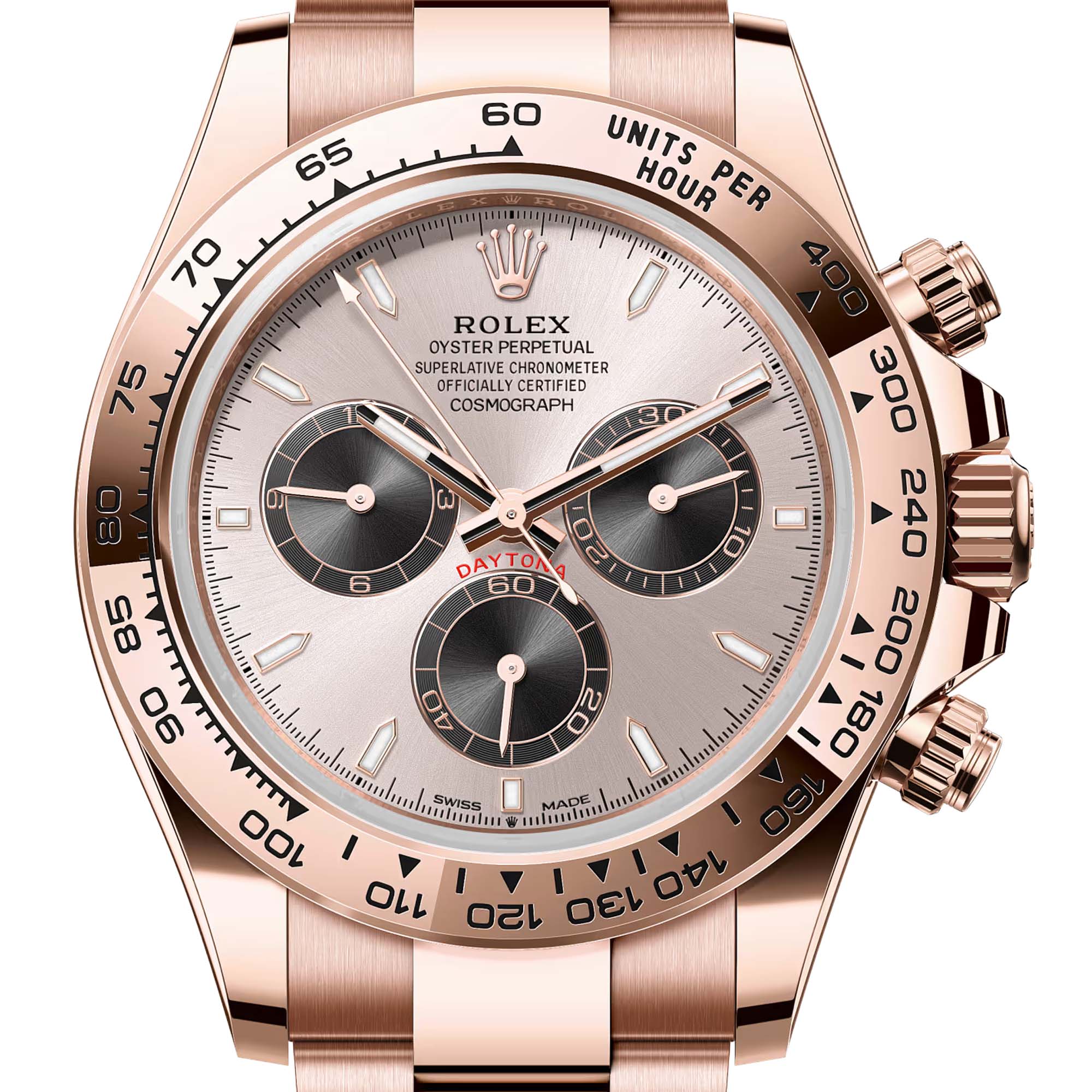 Rolex Daytona 18ct Everose Gold Sundust/Black Dial 126505