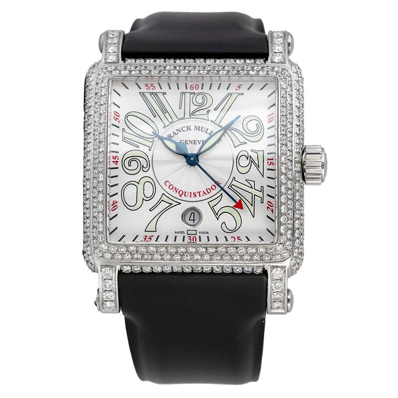 Franck Muller 10000 H SC Conquistador Diamond Set Black Strap