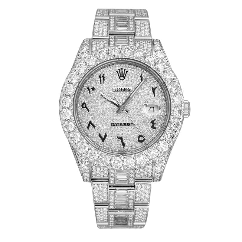 Custom Diamond Set Rolex Datejust 41 Stainless Steel 116300