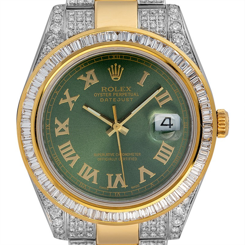 Custom Diamond Set Rolex Datejust II Steel and Yellow Gold 116333 Watch