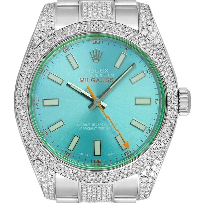 Rolex Milgauss 116400 with Custom Blue Dial