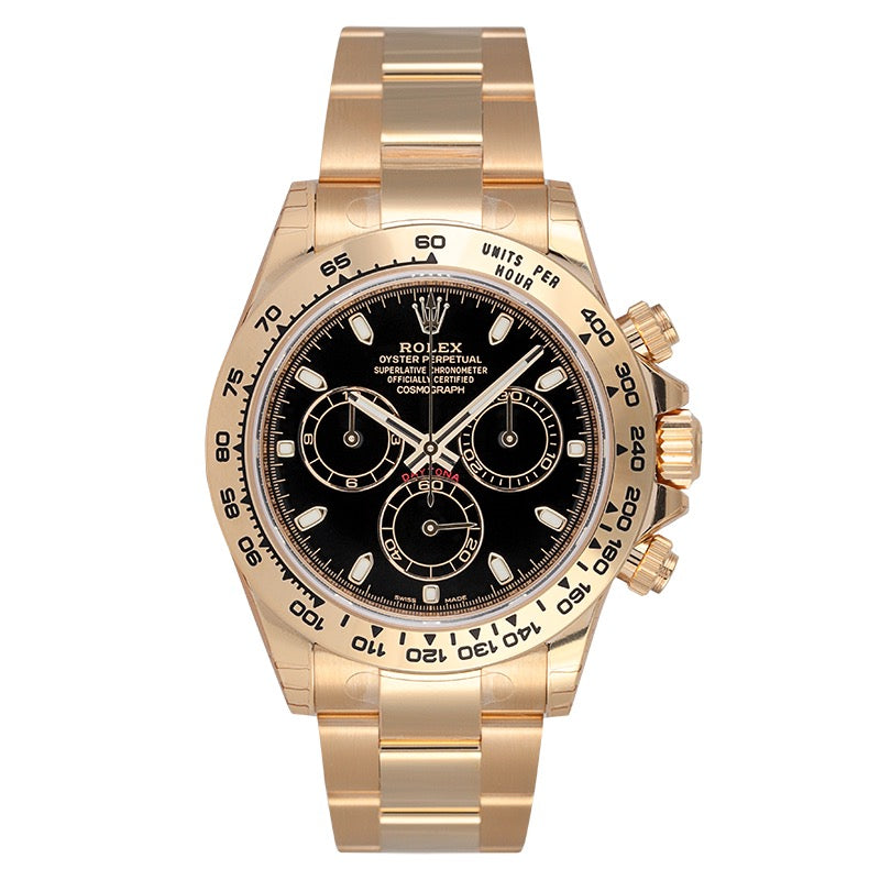 Rolex Cosmograph Daytona 18ct Yellow Gold Black Dial 116508