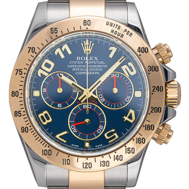 Rolex Daytona Steel and Yellow Gold Blue Dial 116523