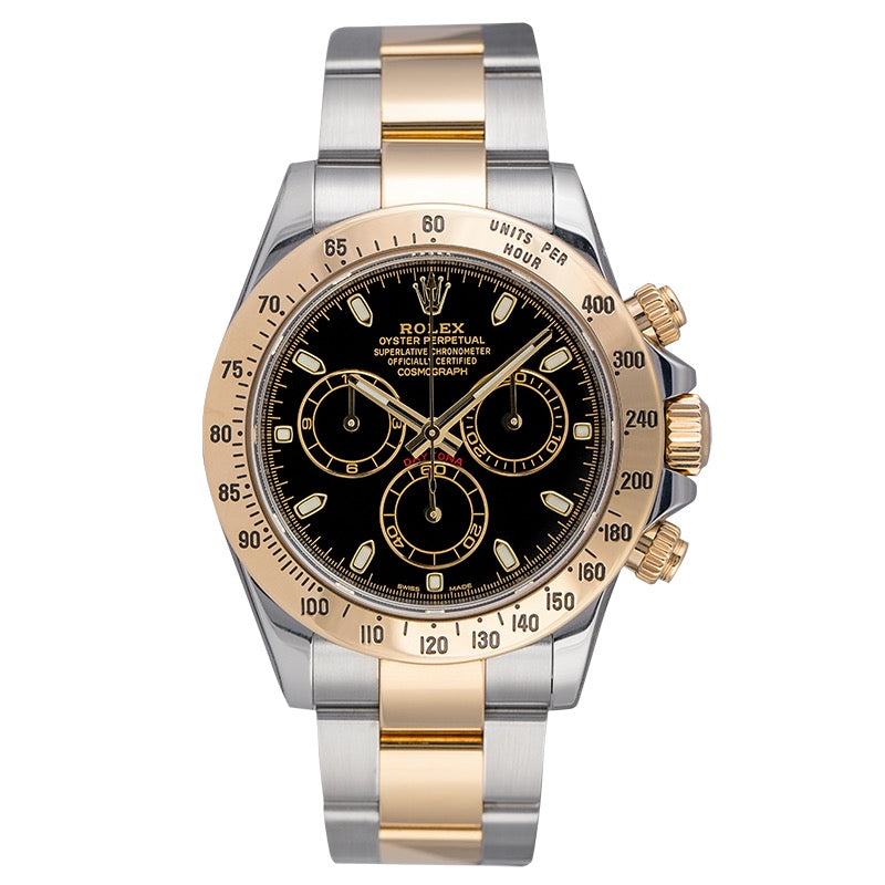 Rolex Daytona Steel and Yellow Gold Black Dial 116523 Watch