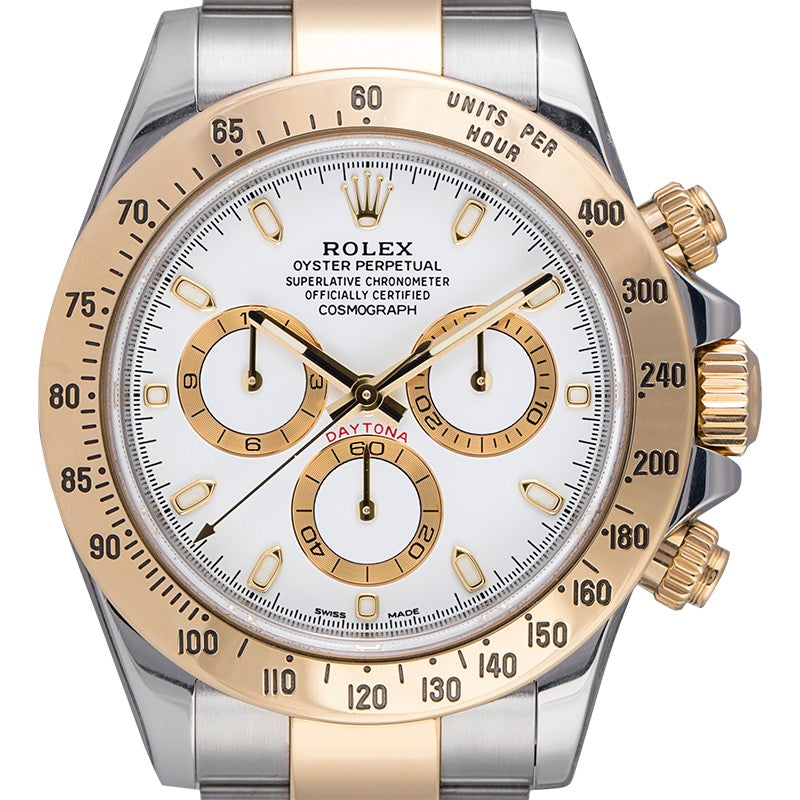 Rolex Daytona 18ct yellow gold and stainless steel White/Index Dial 116523