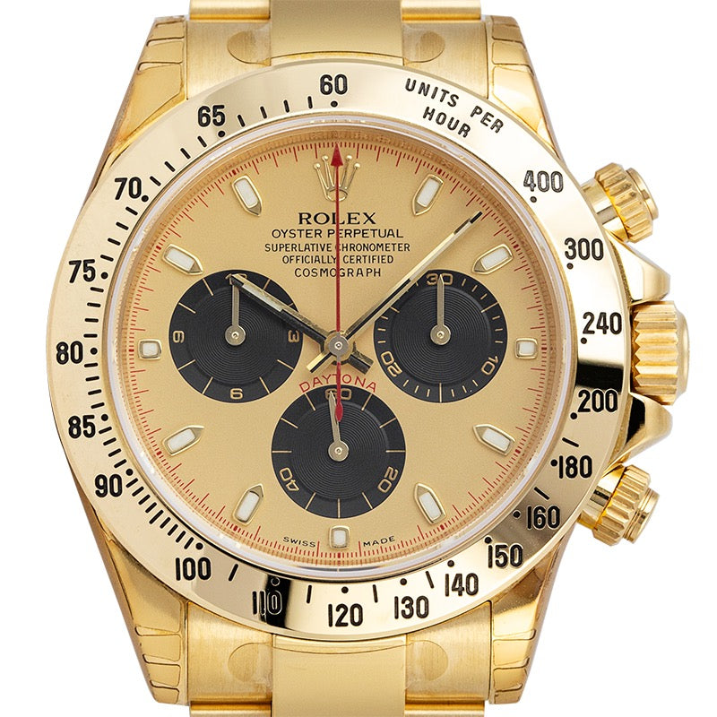 Rolex Cosmograph Daytona Full Yellow Gold Champagne/Black Index 116508