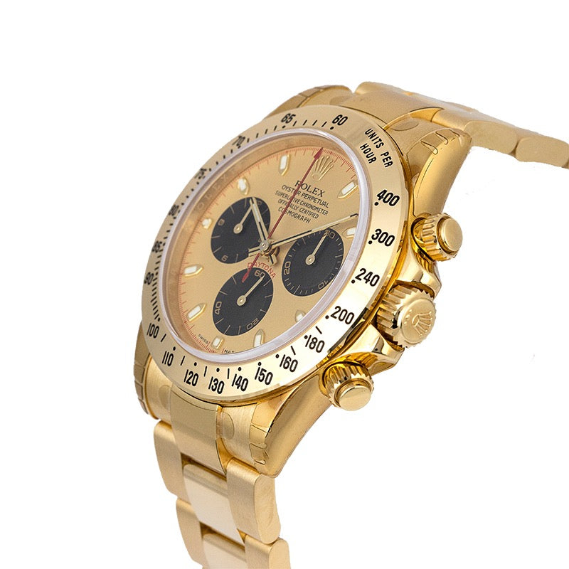 Rolex Cosmograph Daytona Full Yellow Gold Champagne/Black Index 116528