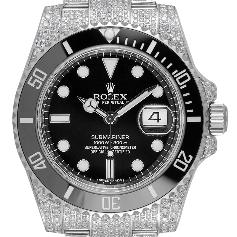 Custom Diamond Set Rolex Submariner Date 116610LN