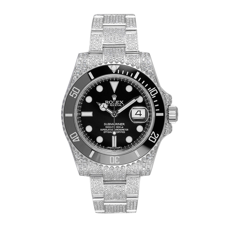 Custom Diamond Set Rolex Submariner Date 116610LN