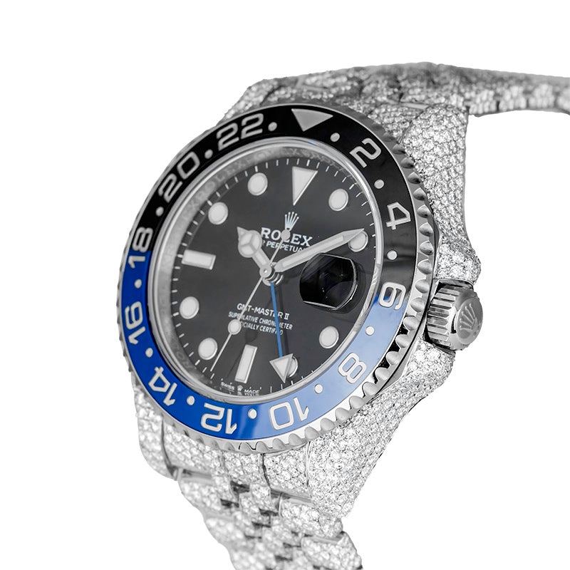 Custom Diamond Set Rolex GMT-Master II 116710BLNR Jubliee