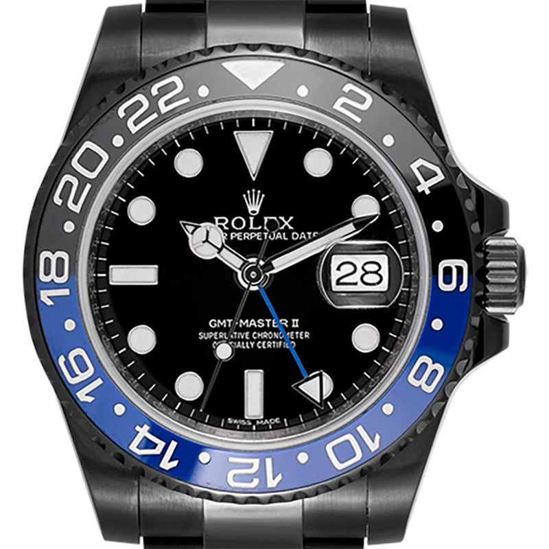 Custom Black PVD Rolex GMT-Master II Batman 116710BLNR