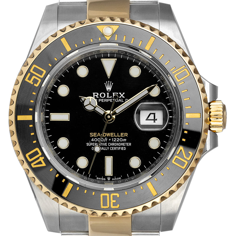 Rolex Sea-Dweller Steel Yellow Gold Black Dial 126603 Watch