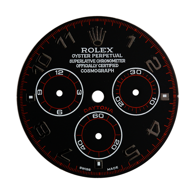 Rolex Daytona Black/Black Arabic Numeral Custom Dial