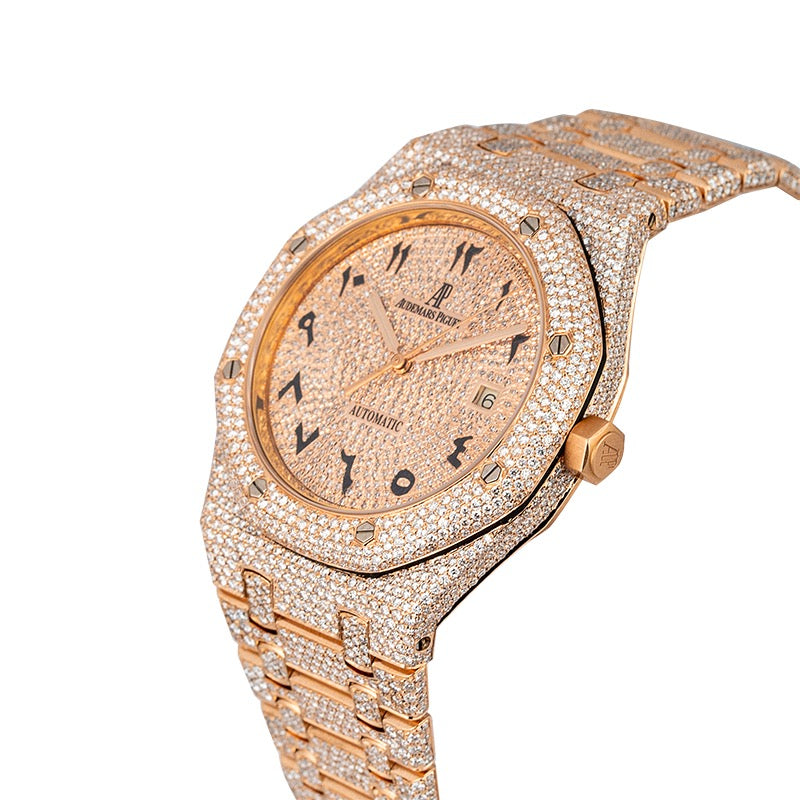 Audemars Piguet Royal Oak 41 Rose Gold Custom Diamond Set