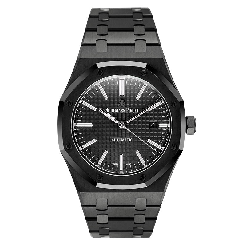 Custom Black PVD Audemars Piguet Royal Oak Black Dial 15400ST