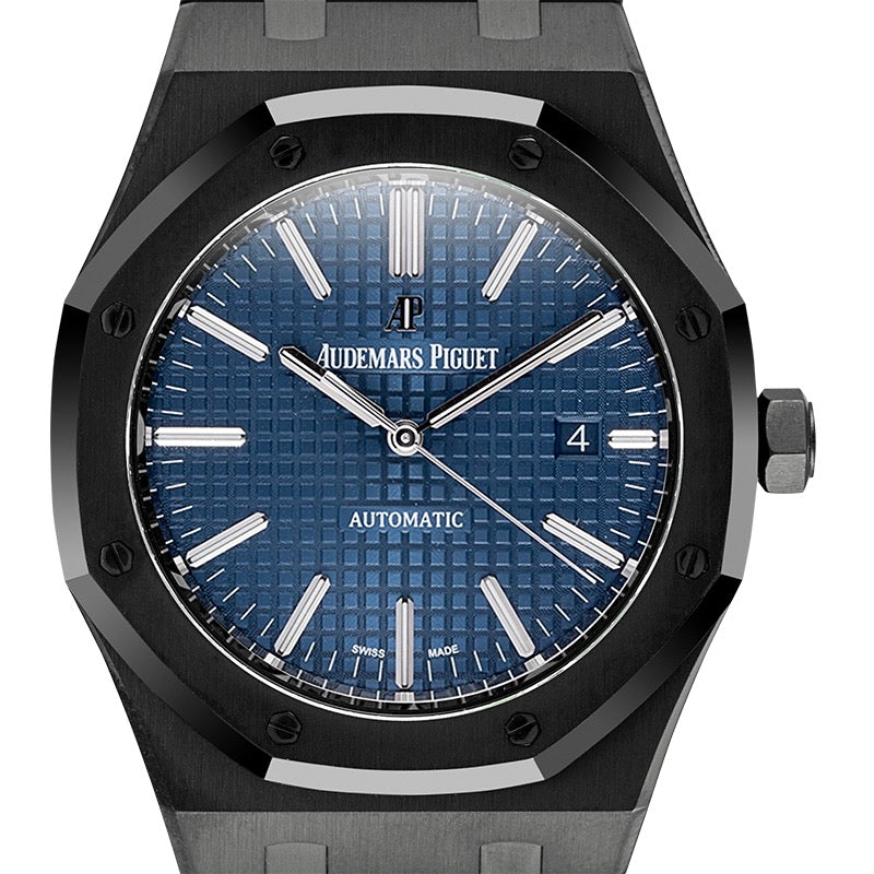 Custom Black PVD Audemars Piguet Royal Oak Black Dial 15400ST