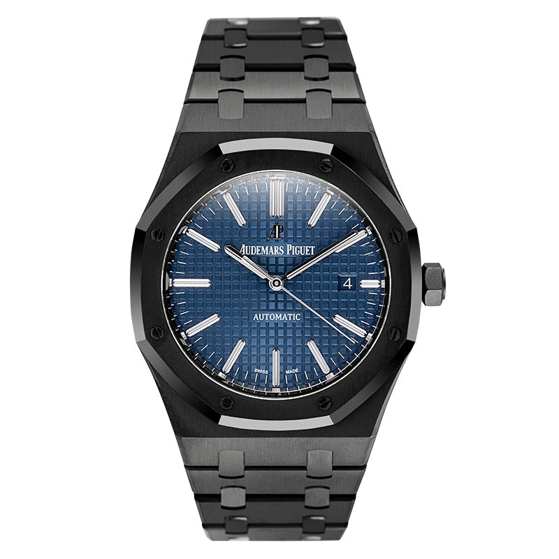 Custom Black PVD Audemars Piguet Royal Oak Black Dial 15400ST