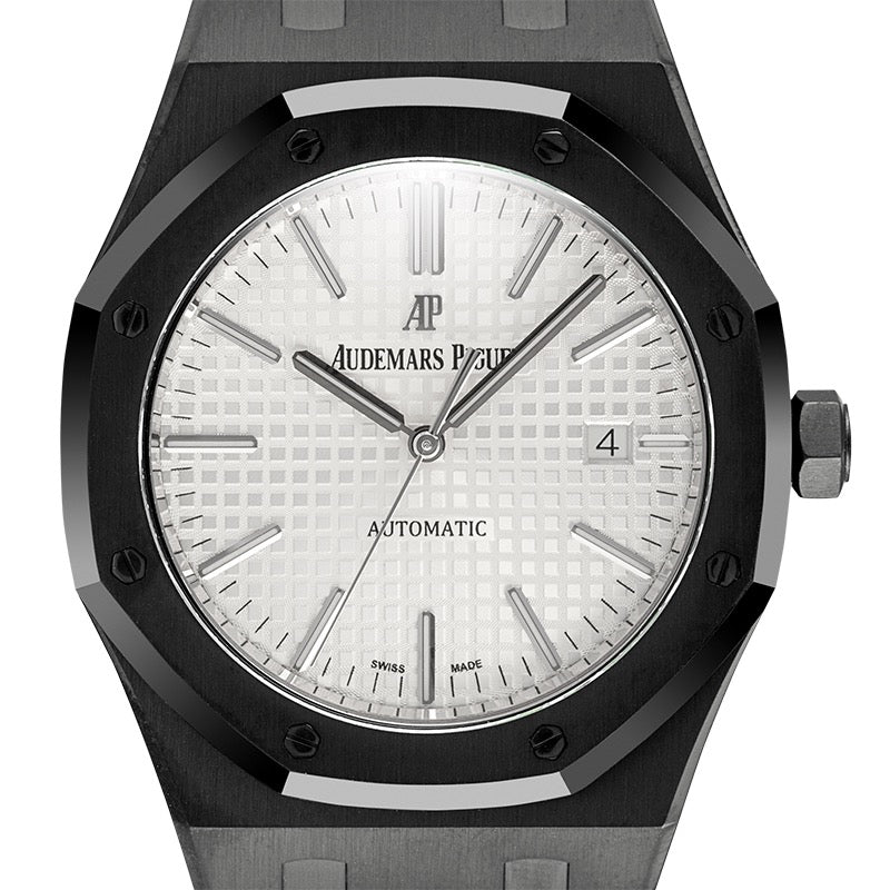 Custom Black PVD Audemars Piguet Royal Oak White Dial 15400ST