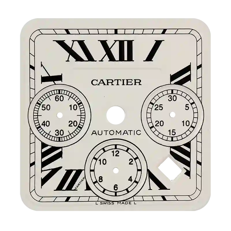 Cartier Santos 100 Chrono XL Roman Numerals Custom Dial