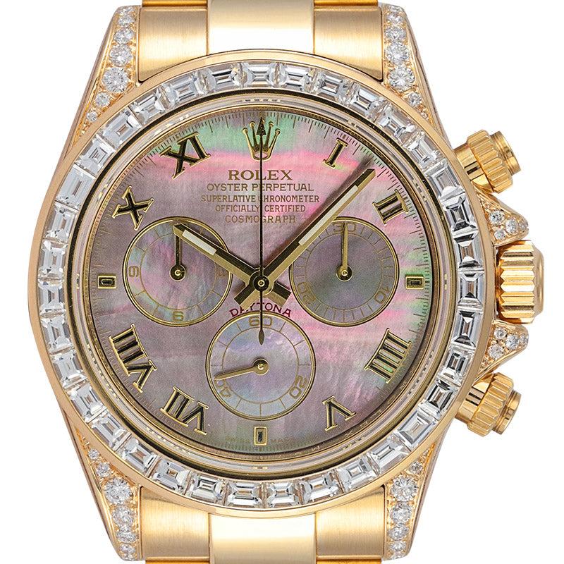 Rolex Daytona 18ct Yellow Gold Diamond Set with Factory Tahitian MOP Dial 116508