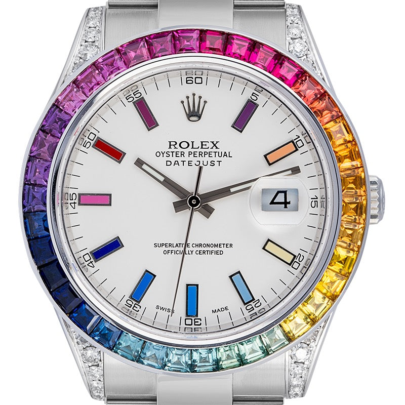 Rolex Datejust II Custom Rainbow Set 116300