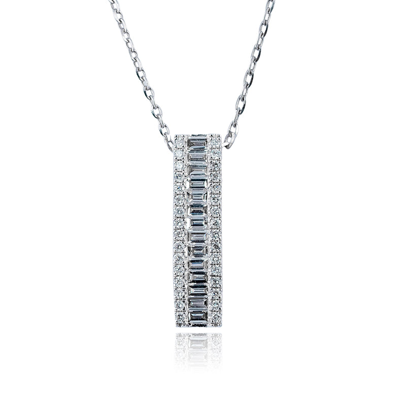 Custom Diamond Set 18ct White Gold Necklace