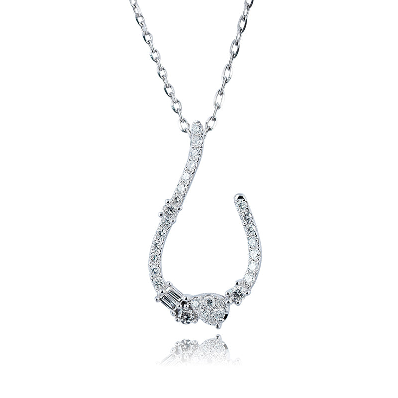 Custom Diamond Set 18ct White Gold Necklace