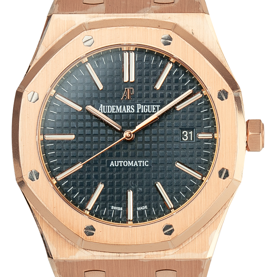 Audemars Piguet Royal Oak Rose Gold Blue Dial 15400OR.OO.1220OR.03