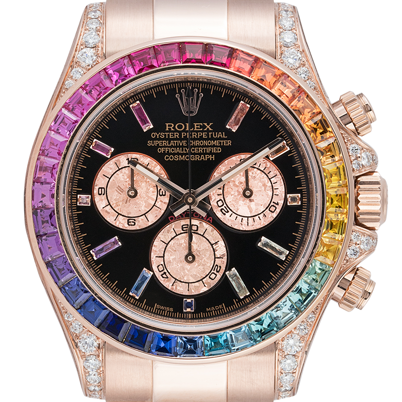 Rolex Daytona 18ct Everose Gold Custom Rainbow 116505