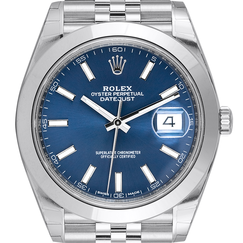 Rolex Datejust 41 Stainless Steel Blue/Index Jubilee 126300