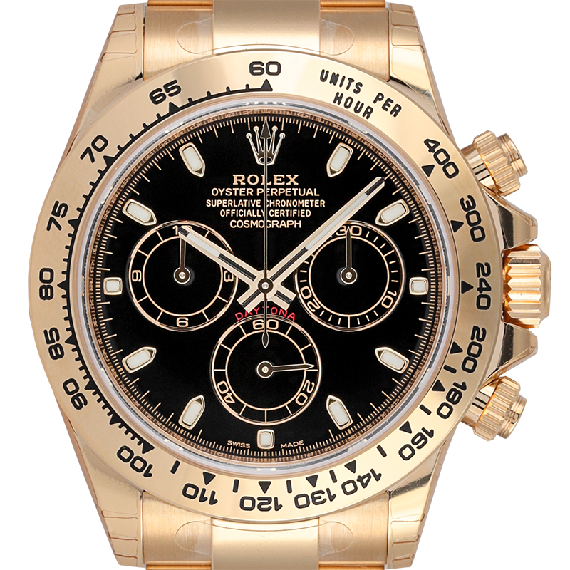 Rolex Cosmograph Daytona 18ct Yellow Gold Black Dial 116508