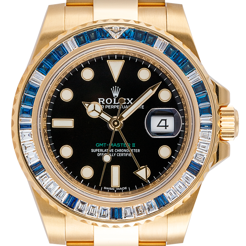 Rolex GMT-Master II 18ct Yellow Gold with Factory Diamond Bezel 116748SA